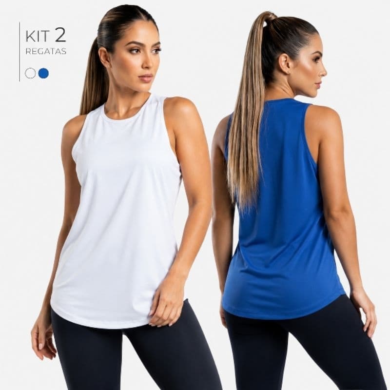 Kit 2 Camisetas Regata Academia Fitness TapaBumbum Longline