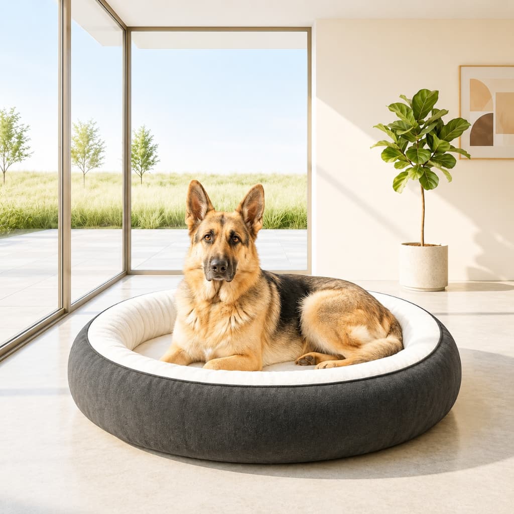 Cama Sherpa Quentinha Redonda Confortável de Pelúcia perfeita para seu Pet no Inverno