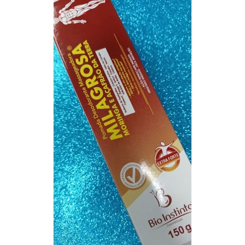 Pomada Massageadora Milagrosa Bio Instinto - Eficácia Desodorante e Alívio Muscular com Moringa e Açafrão