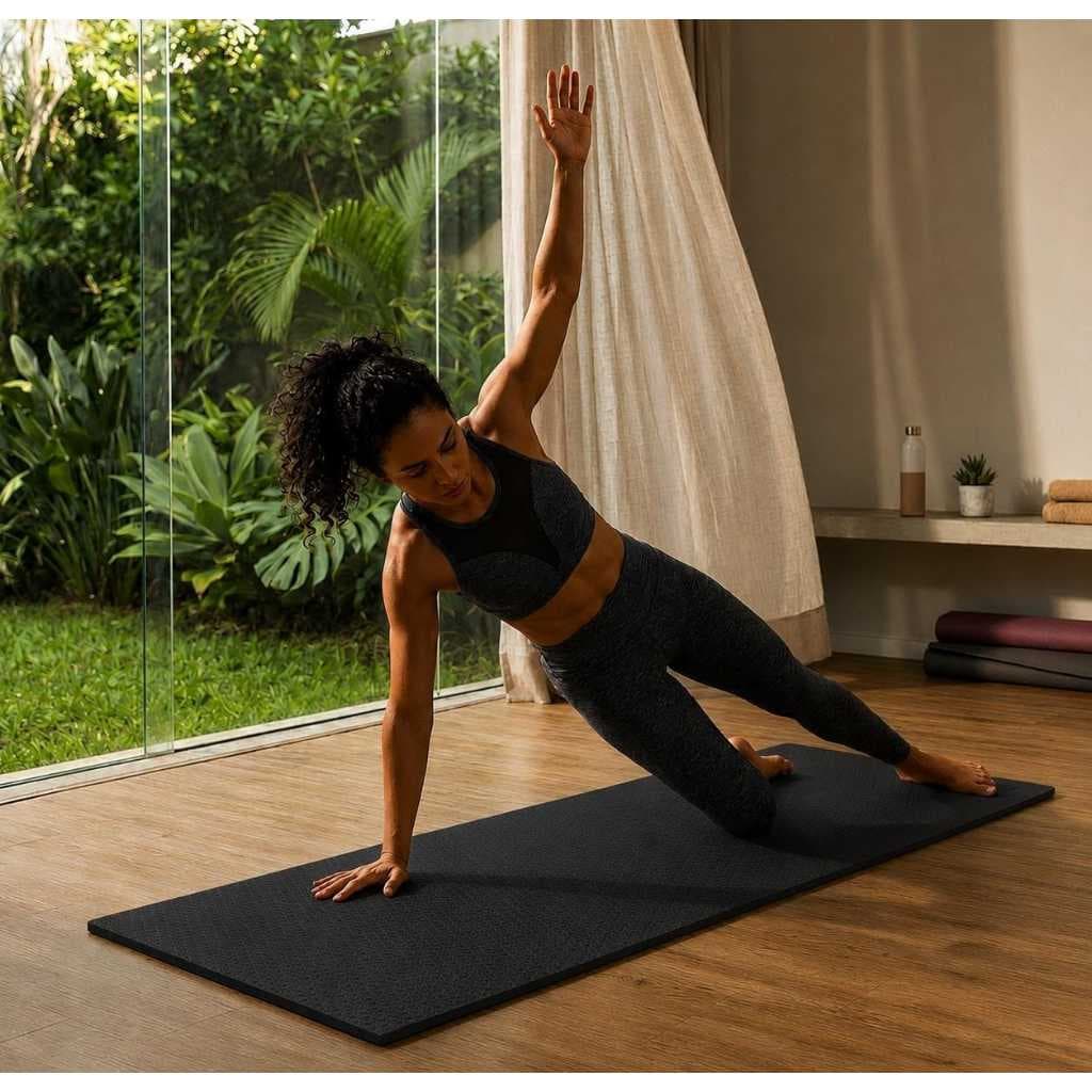 Colchonete Yoga Grosso 1.00 m x 50 cm x 10 mm Preto