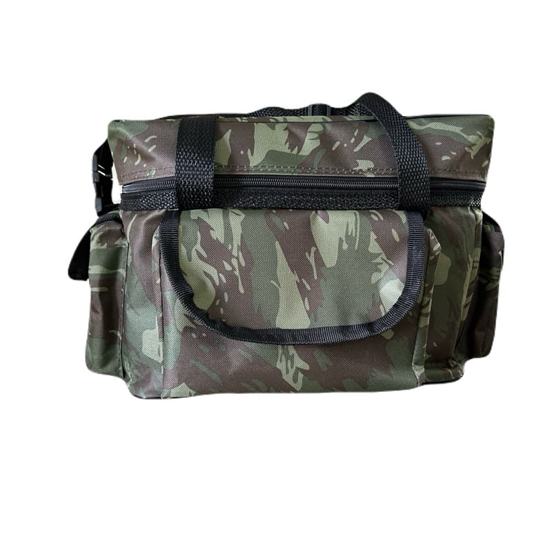 Bolsa térmica camuflada pescaria, passeio, viagem, praia com capacidade de 15 litros