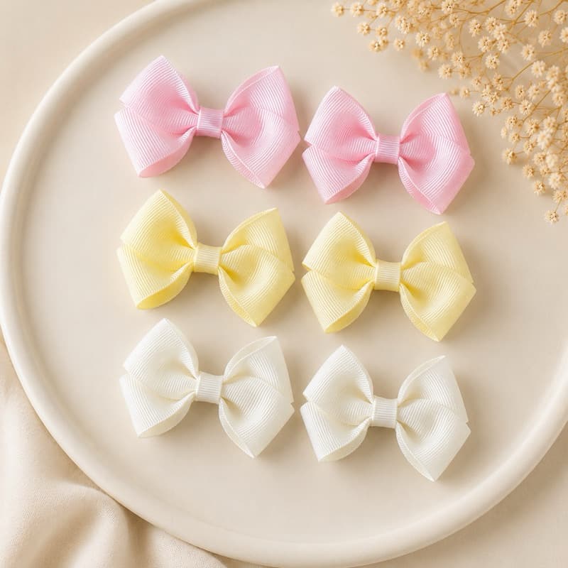 Kit 6 Laços Infantil Bebê Menina Bico de Pato Delicado Luxo Promoção