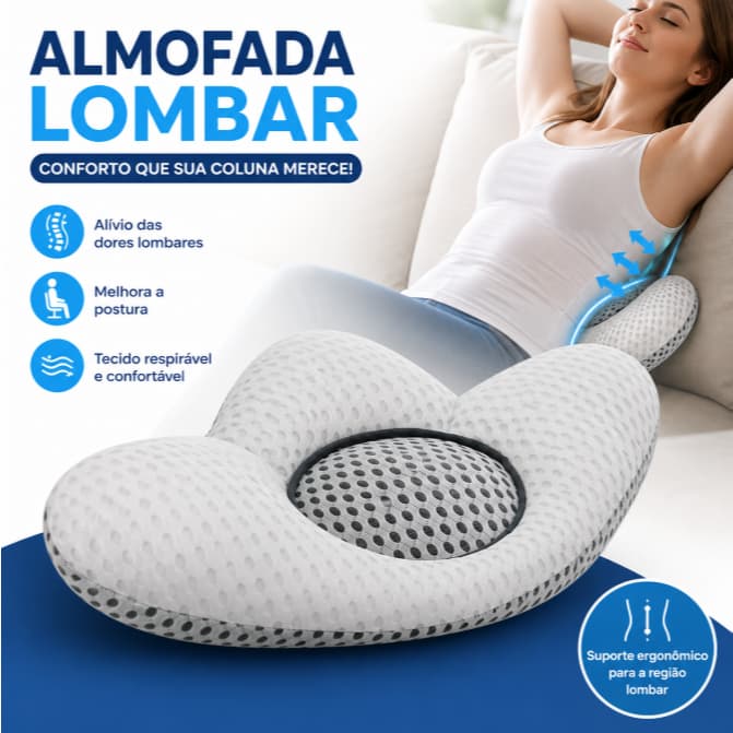 Almofada de Suporte Lombar Anatômica para Coluna