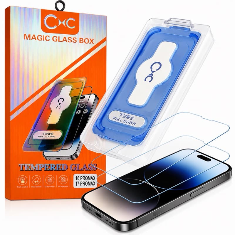 Película 3D iPhone 16 Pro Max 17 Pro Max Com Aplicador