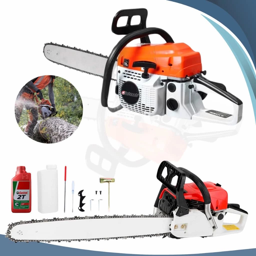 Motosserra a Gasolina Profissional 78cc Moto Serra Motoserra 3.5HP Com Óleo Sthil Sabre 55cm