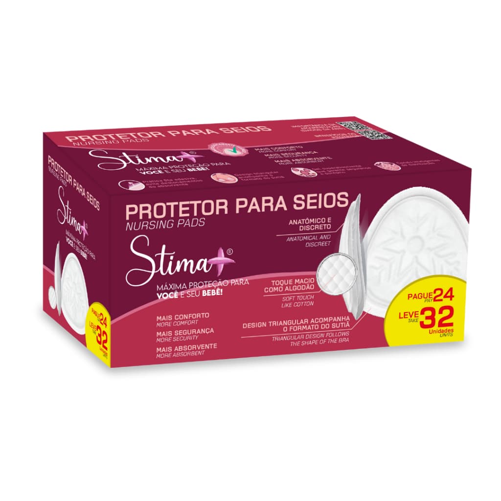 Absorvente Protetor para Seios Nature Care Caixa com 32 Unidades Confortável e Anatômico
