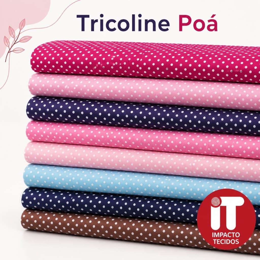 Tricoline Poá | Tecido 100% Algodão 50cm x 1,50