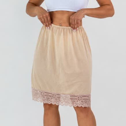 Anágua Saiote Feminina Segunda Pele com Renda Não Marca Vestido Saia Confortável Premium