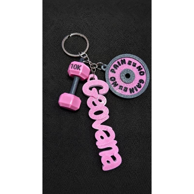 Chaveiro Fitines Academia com Nome Personalizado
