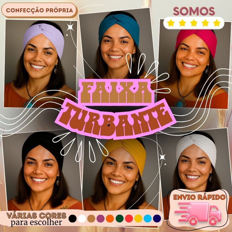 Turbante Promoção Faixa Tiara para Cabelo Moda Acessório Feminino Confortável