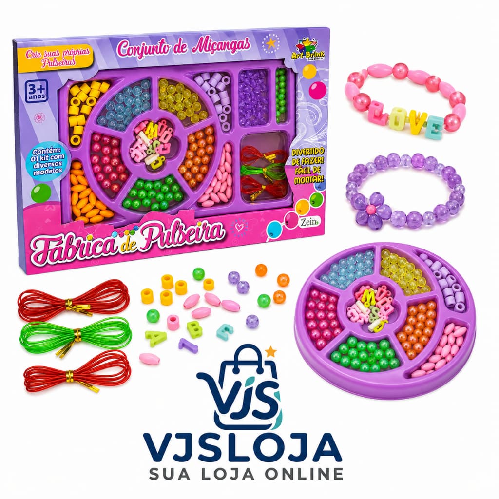 Pulseiras Infantil com Miçangas Coloridas e Letras |Facil De Fazer Zein kit, fabrica, oficina , Hobbie, interação