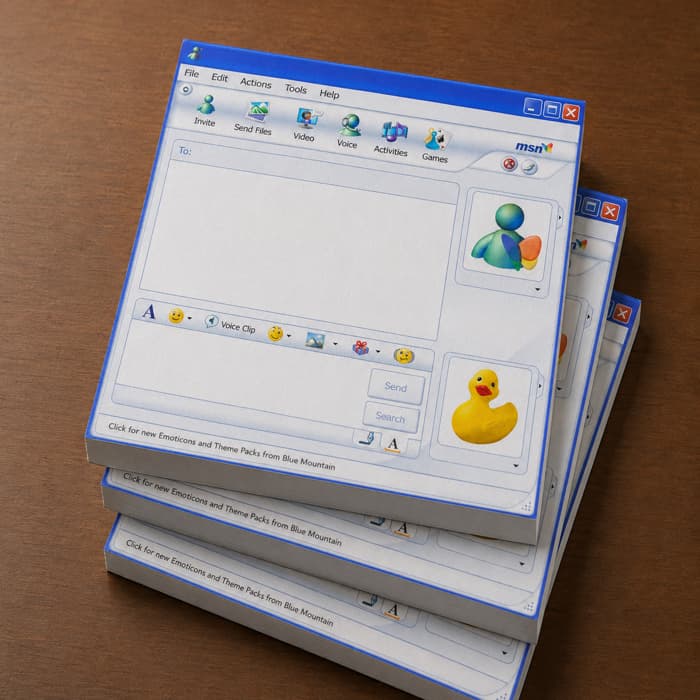 Bloco de Notas Retrô Tumblr MSN Orkut | Memo Pad A6 Papelaria Fofa Anos 2000 Y2K Presente Criativo