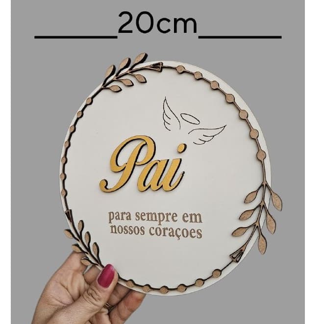 Placa Homenagem para Casamento – Pai, Mãe, Vó, Vô ou Personalizada | MDF 20 cm
