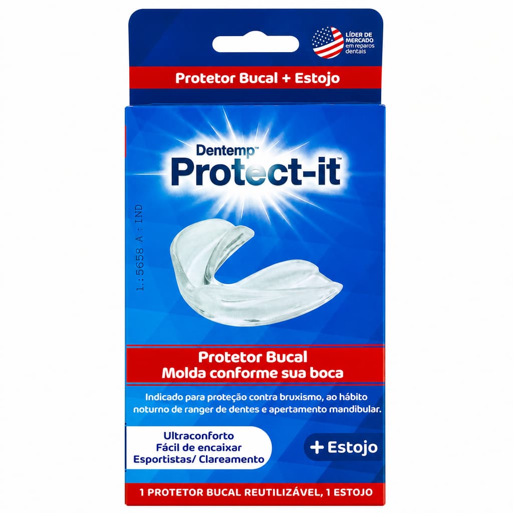Protetor Bucal Anti Bruxismo Protect It Com Estojo 1un