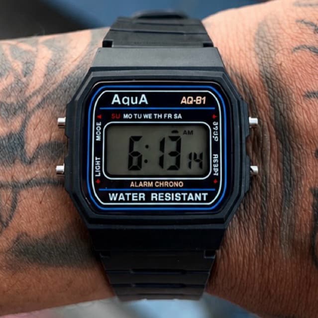 Relógio Digital Aqua AG-81- A prova d"água, Cronômetro, Alarme
