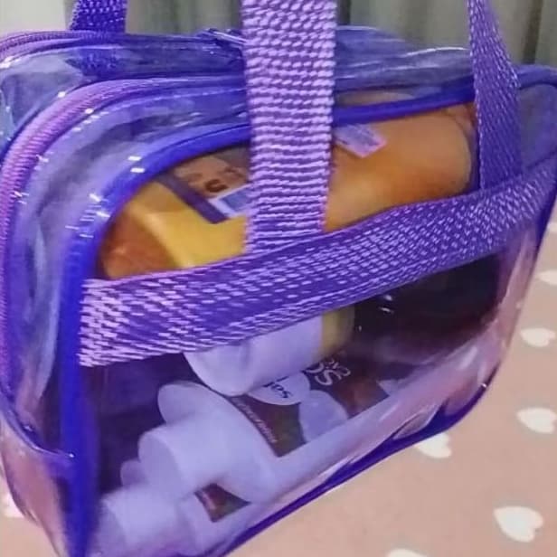 bolsa dupla transparente neon PVC cristal. Enfermagem, piscina, praia, brinquedo
