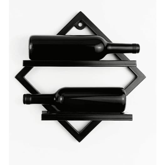 Adega Suspensa Industrial Garrafa De Vinho Parede Preto