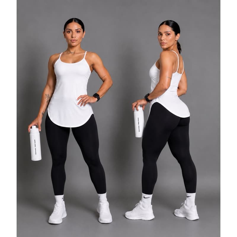 Regata Feminina Fitness Basica Tapa Bumbum Alcinha Reforçada Soltinha Academia Crossfit Corrida Malhar Treino