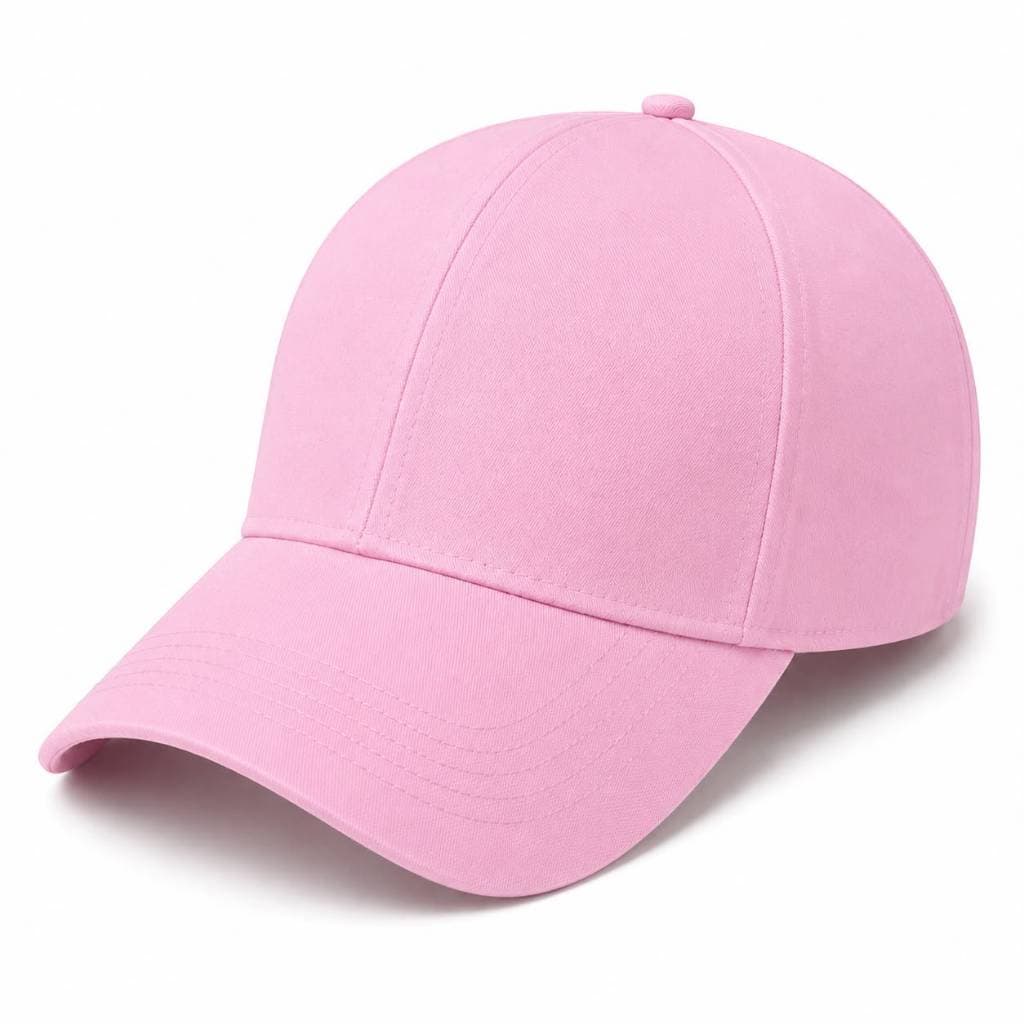 Boné Rosa Bebê Aba Curva Liso Ajustável Premium Unissex Masculino Feminino Casual