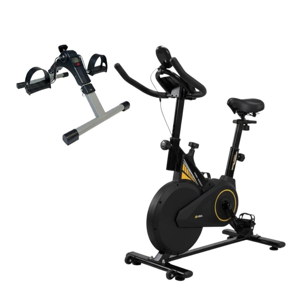 Combo Bicicleta Spinning + Active Mini Bike Exercicios em Casa Cardio Completo