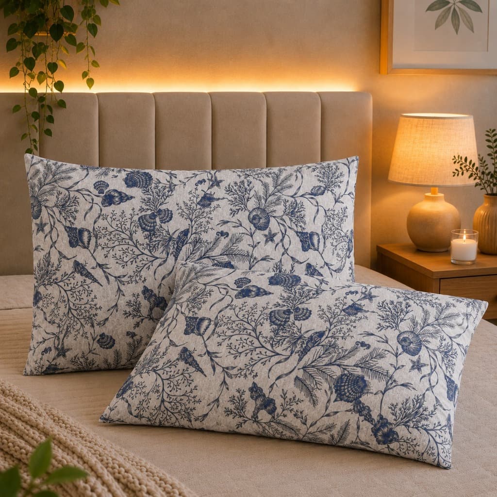 Par de Fronhas Estampadas 50x70 Malha 100% Algodão com Zíper  Toque Macio, Confortável e Respirável