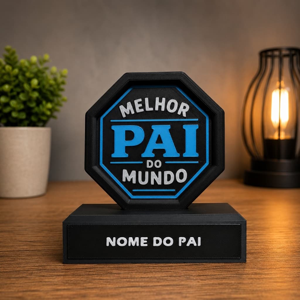 Troféu "Melhor Pai do Mundo" - Presente Criativo para o Dia dos Pai