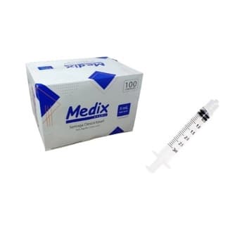 Seringa Descartável 3ml Bico Luer Lock Caixa C/100Uni Medix