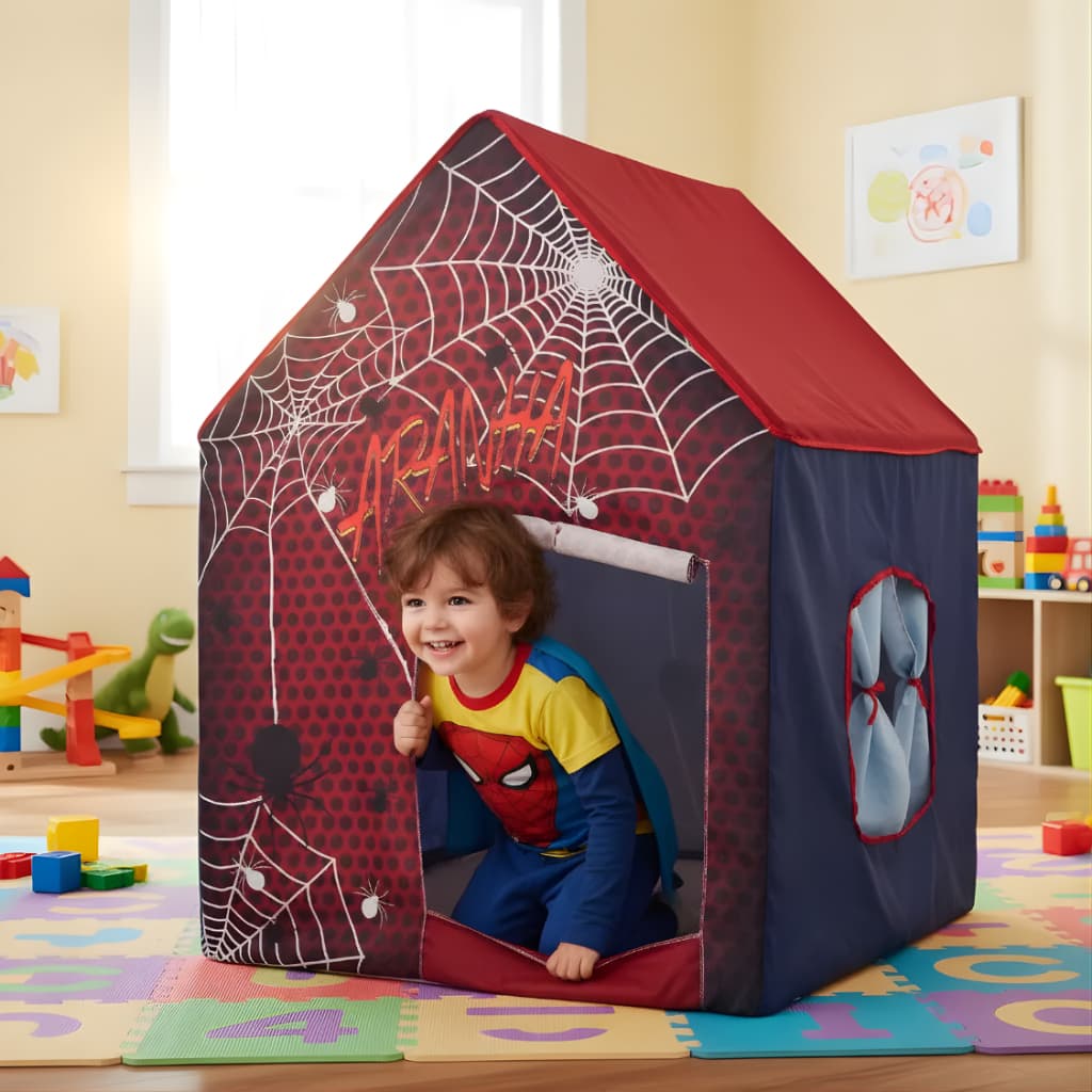 Barraca Homem Cabana Aranha Menino Desmontável Azul Infantil