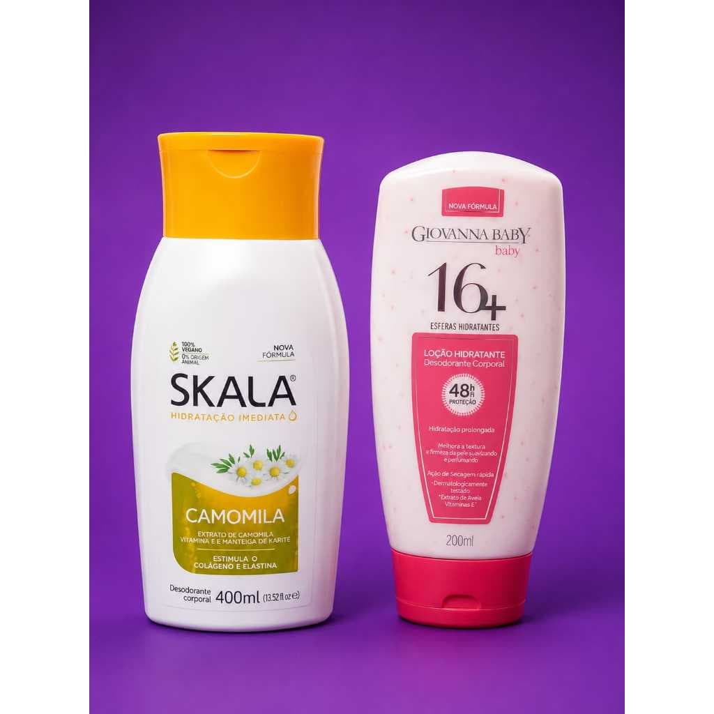 Loção Hidratante Corporal Skala 400ml Hidramais Giovanna Baby Davene 200ml