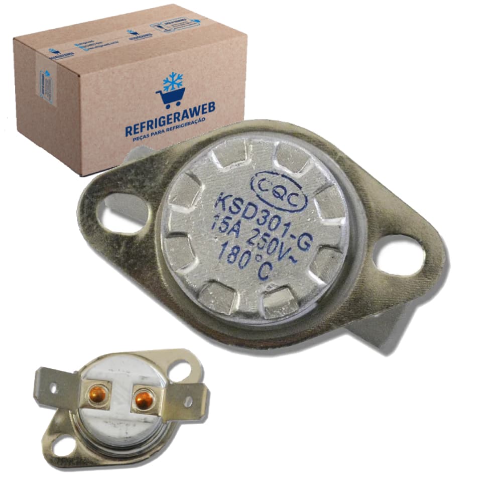 Termostato Microondas Magnetron  de 105° a 180° 15A 250v  terminal largo