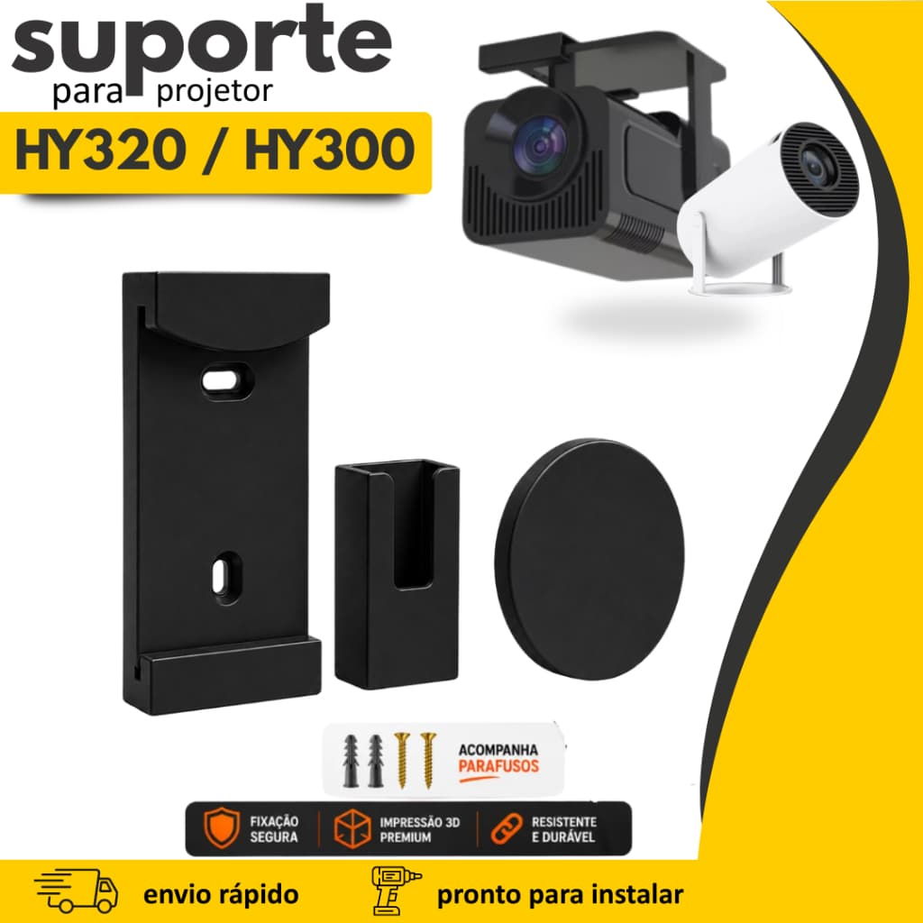 Suporte de Teto e Parede Para Projetor Magcubic HY320 Hy 320 e  HY300 Fixação Segura Encaixe Perfeito
