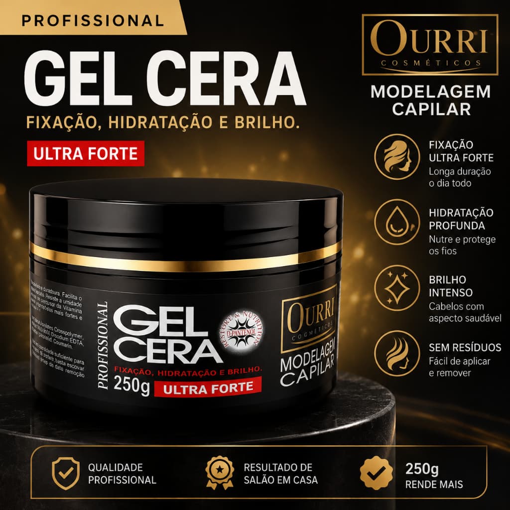 Gel Cera Capilar Ultra Forte Ouribel 250g