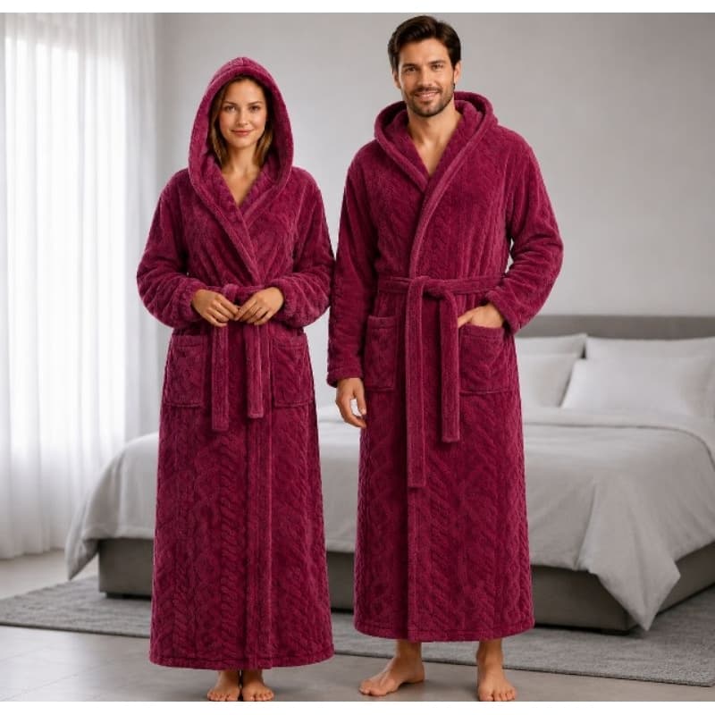 Roupão de Inverno Longo Peluciado Tipo Ted quentinho e confortável de Fleece 3d