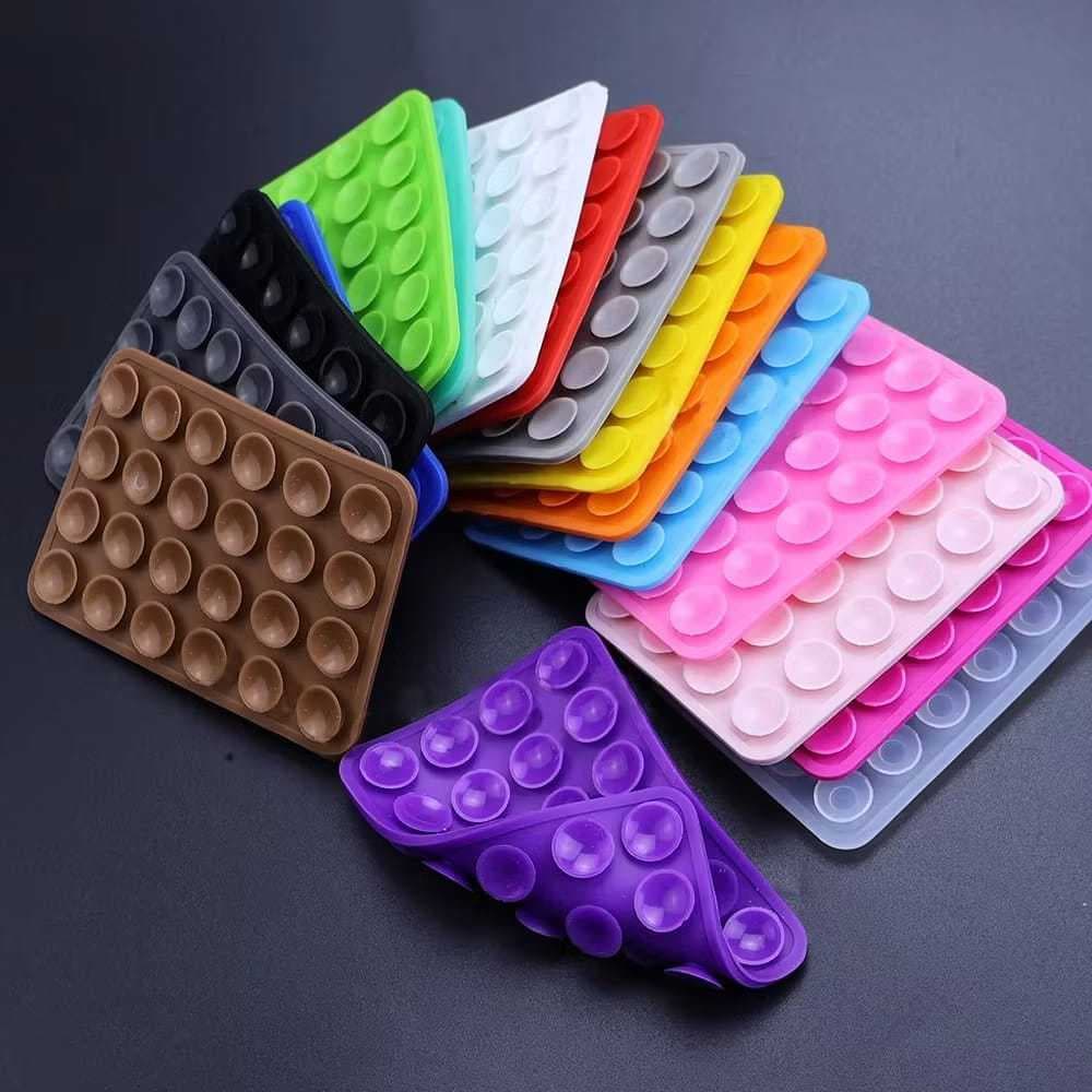 Ventosa de Silicone para Celular | Suporte Adesivo Reutilizável | Fixação em Superfícies Lisas
