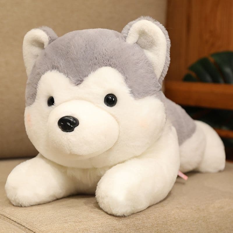 bonito cão filhote de cachorro husky travesseiro brinquedo de pelúcia bonito animal boneca de pelúcia 30/cm
