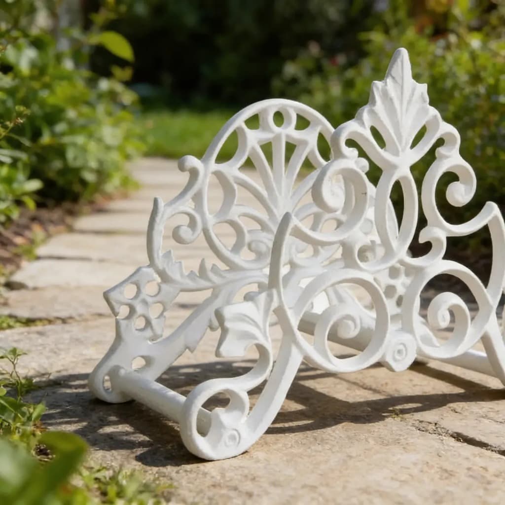 Suporte Enrolador Mangueira Jardim Clássico Branco