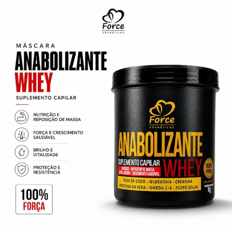 Máscara Anabolizante Whey – Force Cosméticos (1kg)