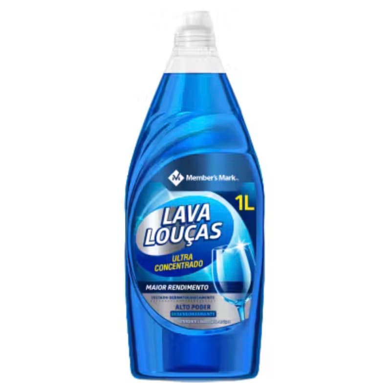 Detergente Ultra Concentrado Lava Louças1 Litro Rende 500 Lavagens Members Mark