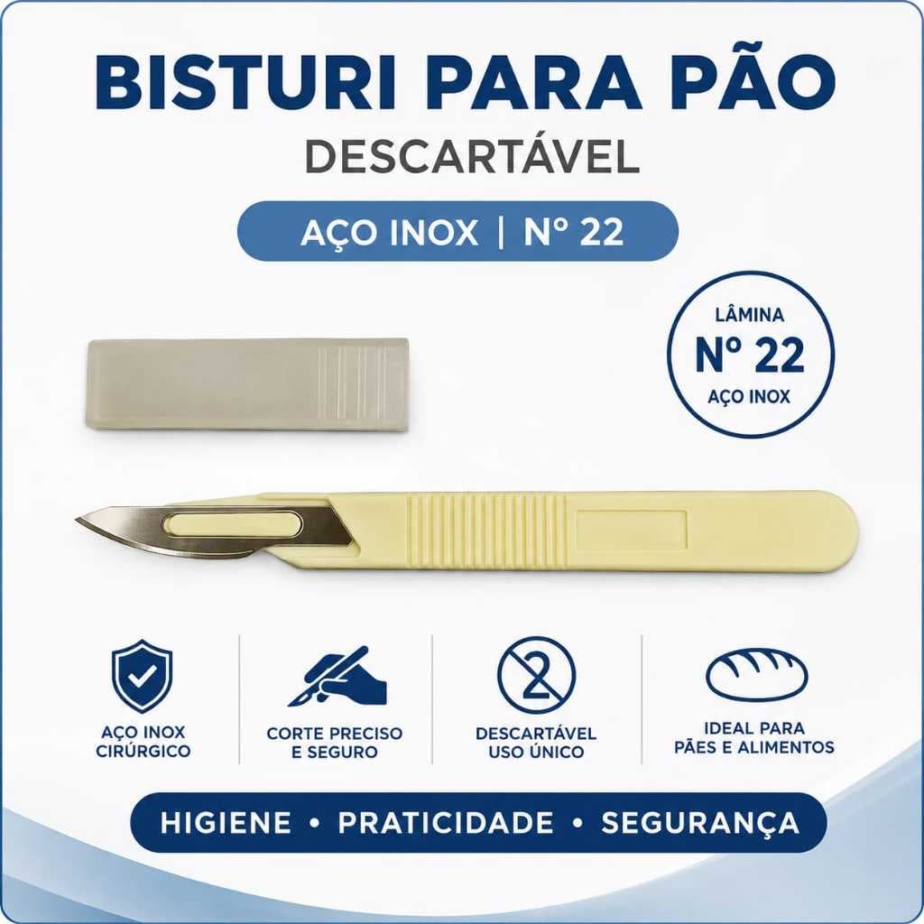 Cortador de Pestana Bisturi Pães Estilete Padaria Risca Pão Bisturi Açougue Padaria Pizzaria Confeitaria