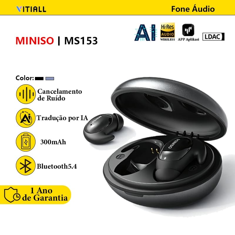 MINISO MS153 MINISO MS153 Wireless Bluetooth5.4 In-Ear Headphones 28dBNoise Sports headphones Sleep and leisure Earbuds