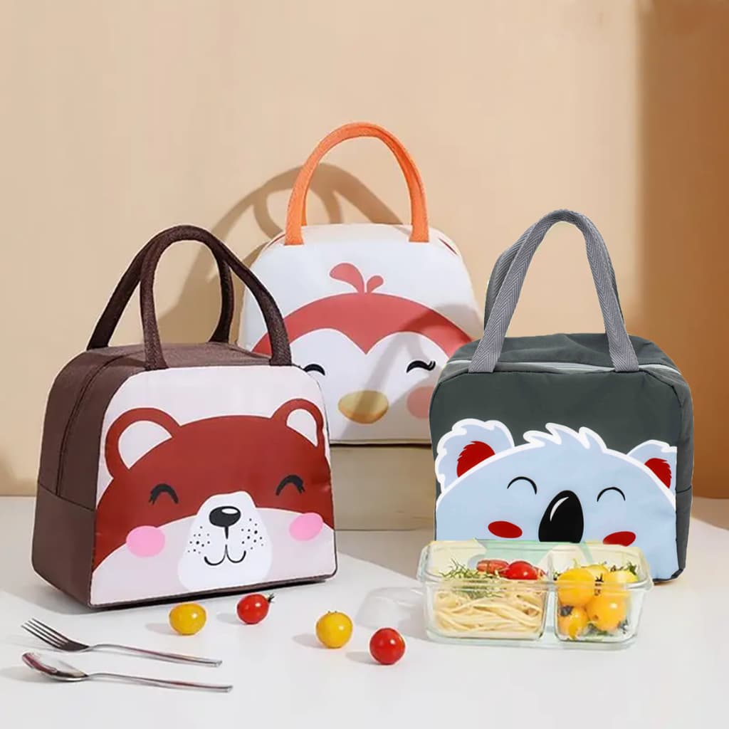 Lancheira Isolada Com Animais Bolsa Térmica Infantil Suitable Para Crianças, Trabalho, Piqueniques
