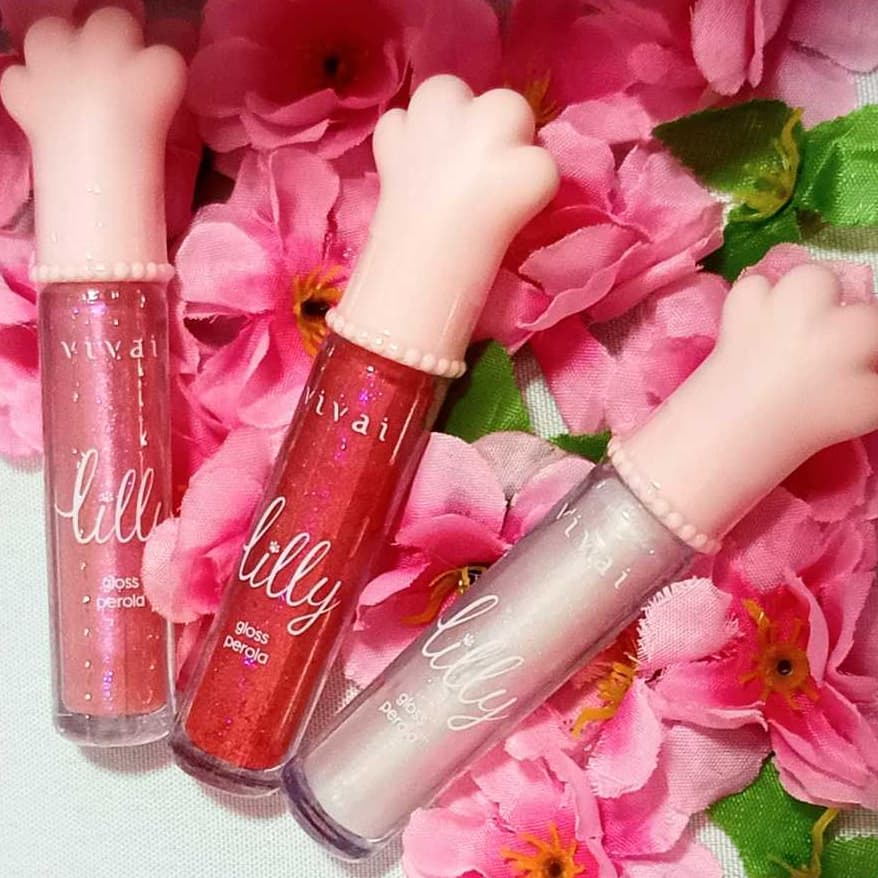 GLOSS COM BRILHO ROSA VIVAI PATINHA