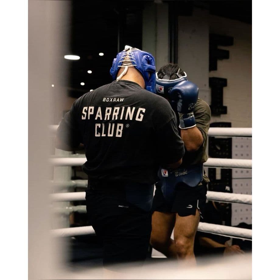 Camiseta Oversized Boxe Sparring Club Streetwear Premium 100% Algodão Unissex