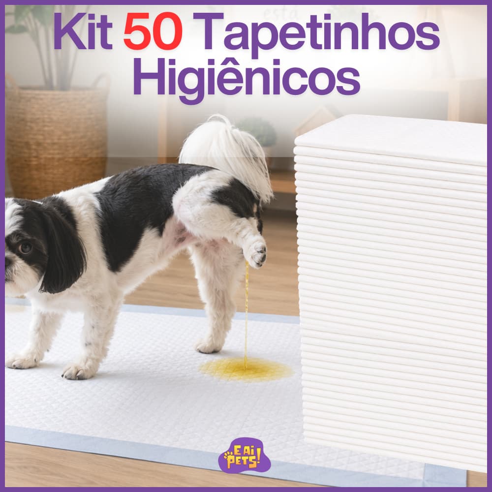 Tapete Higiênico para pet  -Tamanho 55cm x 60cm Para Cachorros