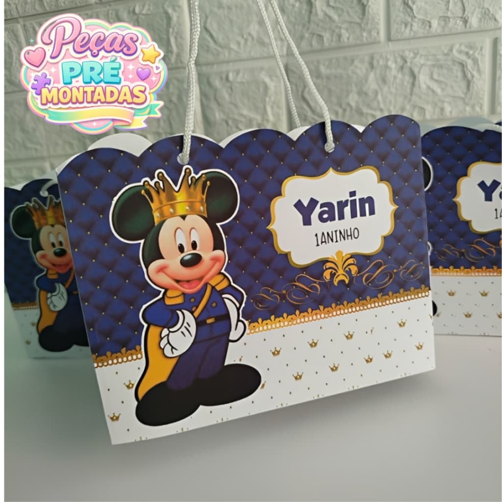 SACOLINHA PERSONALIZADA MICKEY REALEZA/LEMBRANCINHA PARA FESTA INFANTIL TEMA MICKEY