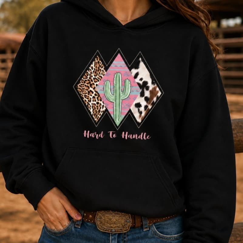 Moletom Canguru Feminino Country 100% Algodão Flanelado - Envio Rápido