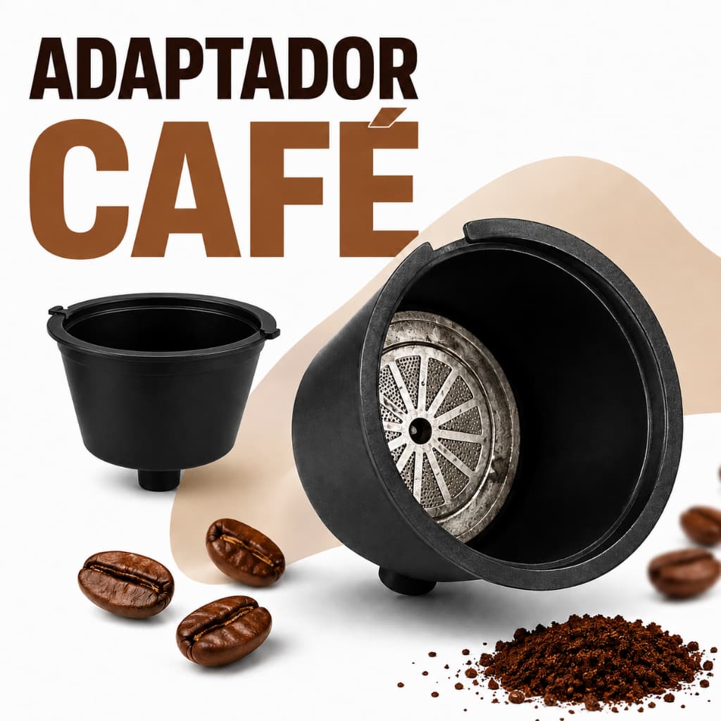 Kit 2 Adaptador Capsula Tres Coracoes para Dolce Gusto Reutilizavel Compativel Refil Cafe