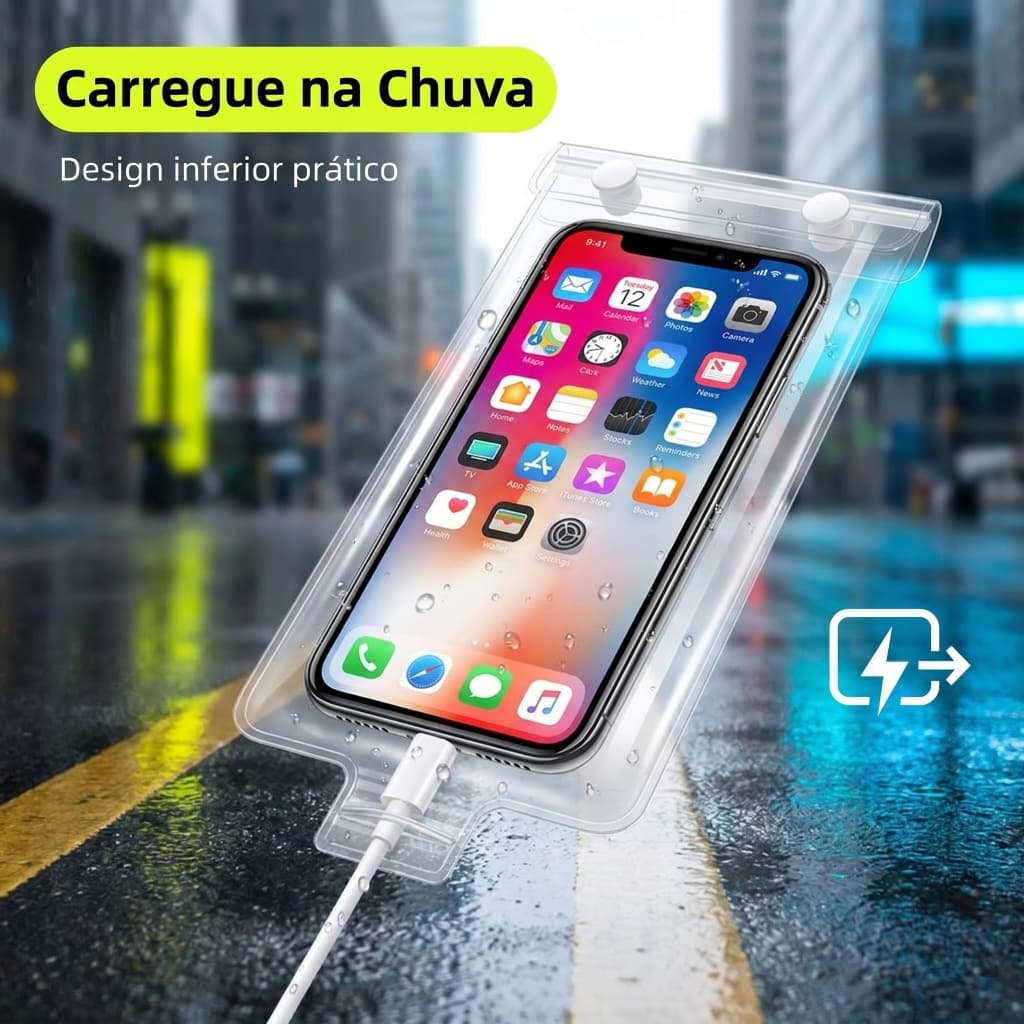 Capa Transparente Celular Para Motoboy Tela Táctil Funcional