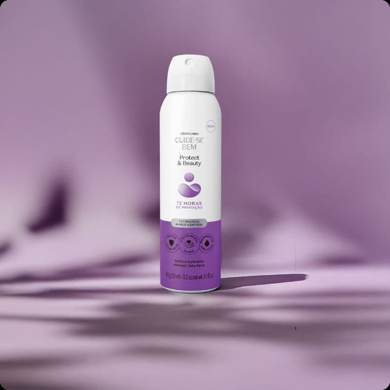 Desodorante Antitranspirante Aerosol Cuide-se Bem Protect & Beauty 90g /150Ml