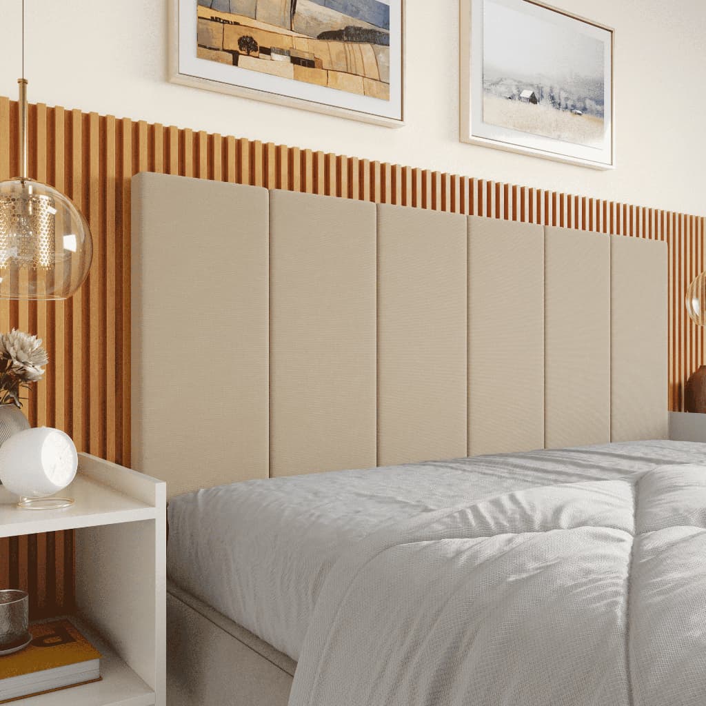 Cabeceira Estofada Modular Casal Queen Painel de Parede Suede Premium para Quarto